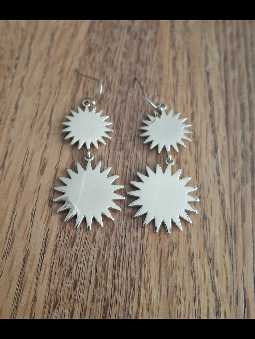 Sunburst Double-Drop Gold-Toned Hypoallergenic Earrings